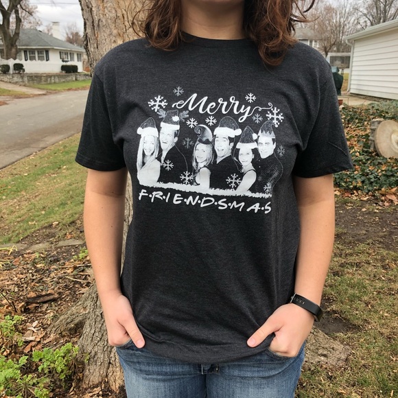 “Merry Friendsmas” Short Sleeve Tee SZ 1X! NEW! - Picture 3 of 9